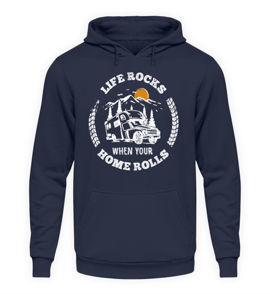 LIFE ROCKS - Unisex Hoodie - Oxford Navy