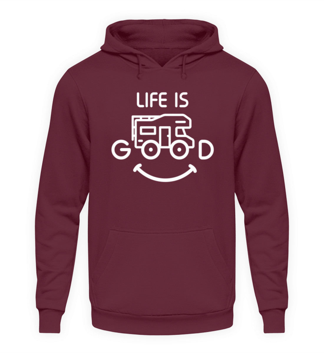 LIFE IS GOOD - Unisex Hoodie - Burgundy