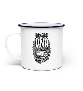 WOMO DNA - Emaille Tasse von Rollin Homes