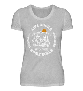 LIFE ROCKS - Damenshirt in der Farbe Heather Grey
