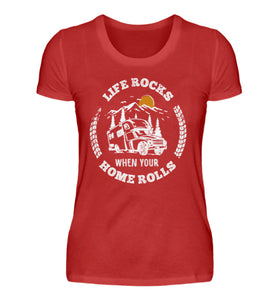 LIFE ROCKS - Damenshirt in der Farbe Red