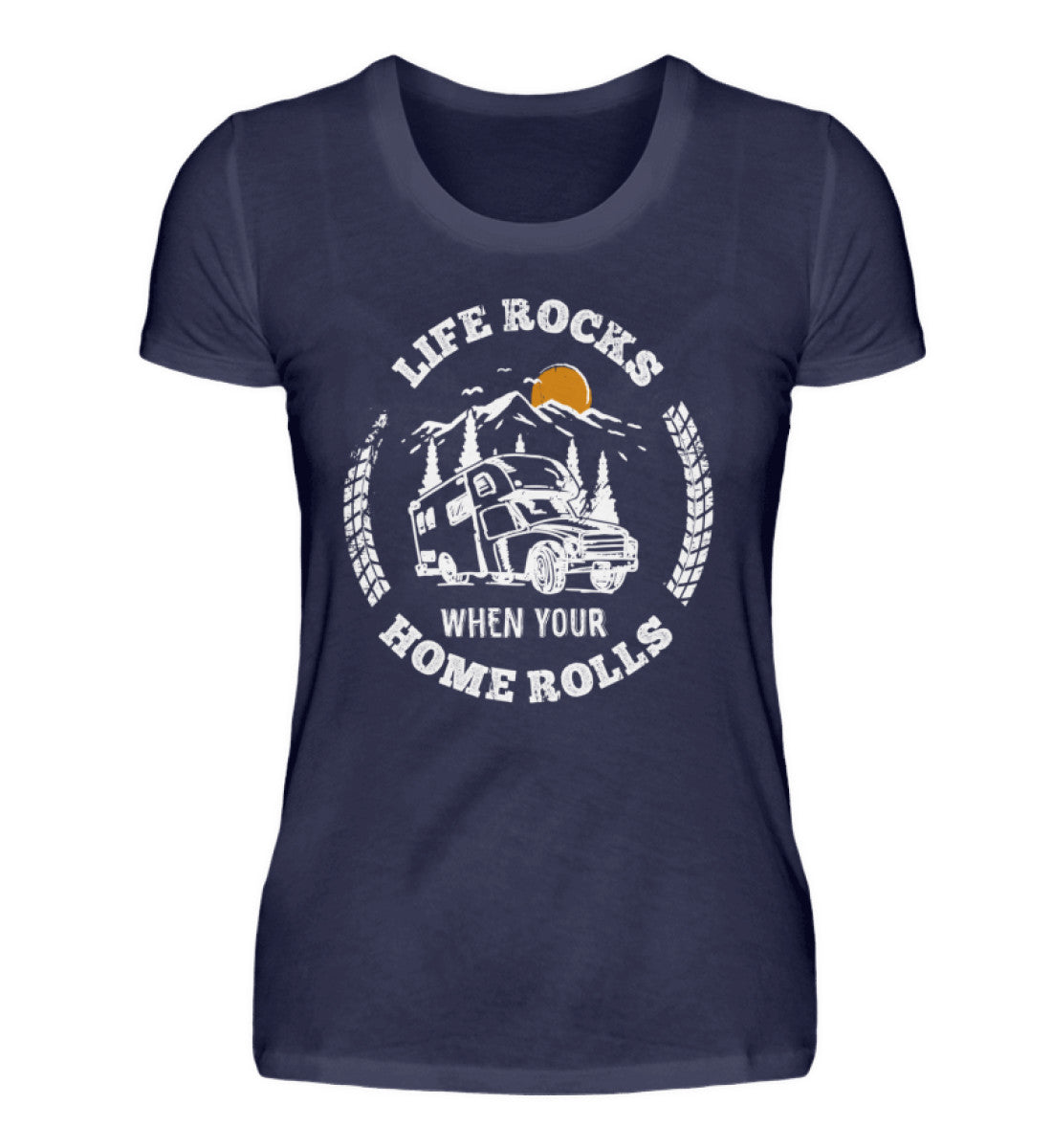 LIFE ROCKS - Damenshirt in der Farbe Navy