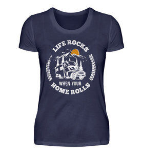 LIFE ROCKS - Damenshirt in der Farbe Navy