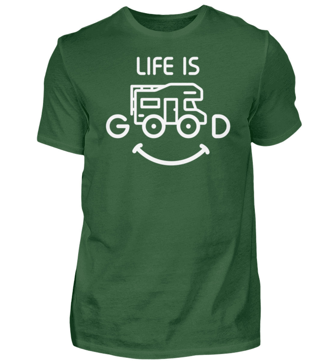 LIFE IS GOOD - Herren Shirt in der Farbe Bottle Green