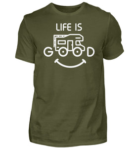LIFE IS GOOD - Herren Shirt in der Farbe Urban Khaki