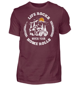LIFE ROCKS - Herren Shirt in der Farbe Burgundy