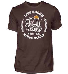 LIFE ROCKS - Herren Shirt in der Farbe Brown